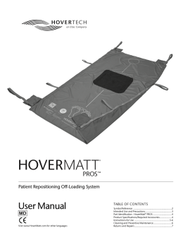 English HoverMatt PROS Manual (non‑air)